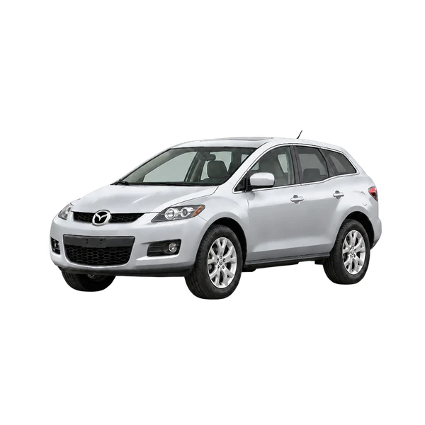 silver 2011 Mazda CX-7 front three-quarter (facing left) view