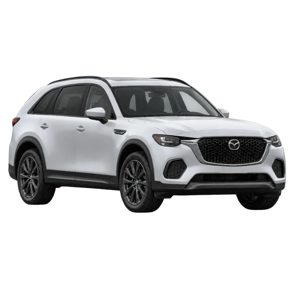 silver 2026 Mazda CX-70 front three-quarter (facing left) view
