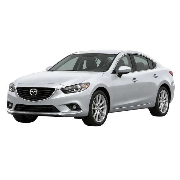 silver 2015 Mazda Mazda6 front three-quarter (facing left) view