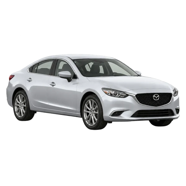 silver 2017 Mazda Mazda6 front three-quarter (facing left) view