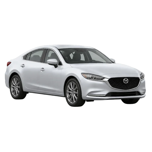 silver 2020 Mazda Mazda6 front three-quarter (facing left) view