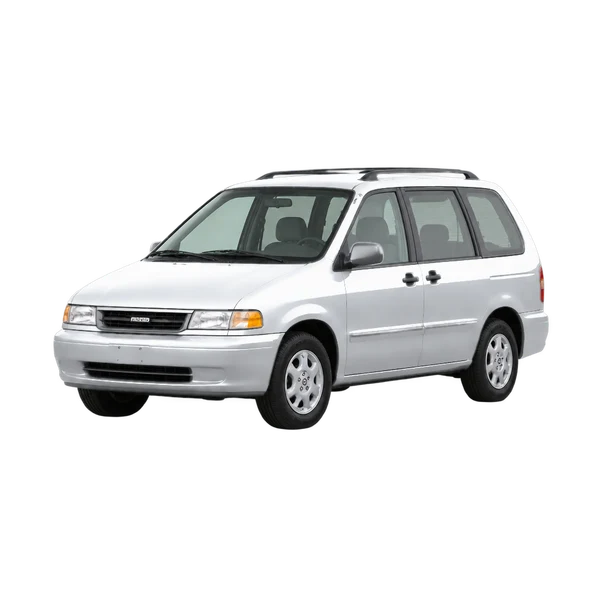 silver 1992 Mazda MPV front three-quarter (facing left) view