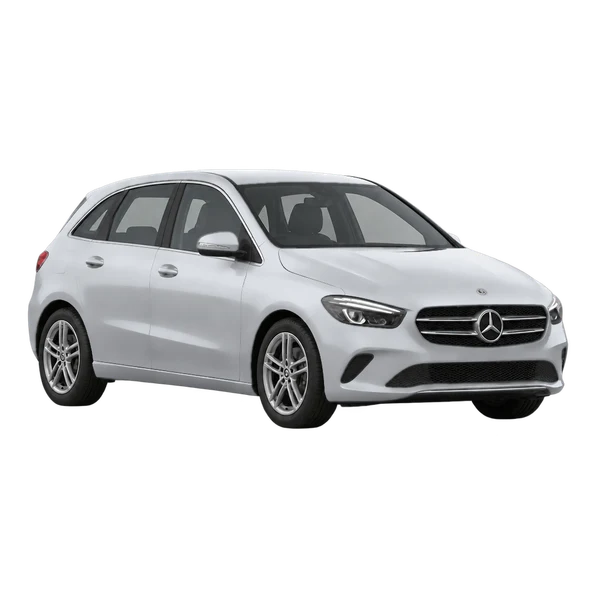 silver 2022 Mercedes-Benz B 250 front three-quarter (facing left) view
