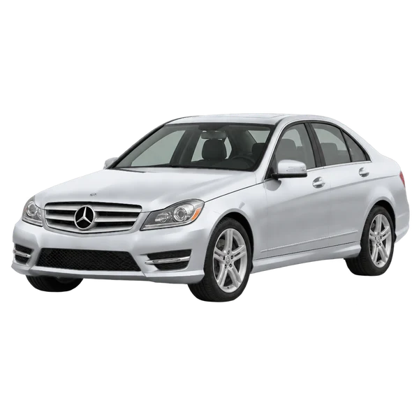 silver 2012 Mercedes-Benz C 300 front three-quarter (facing left) view