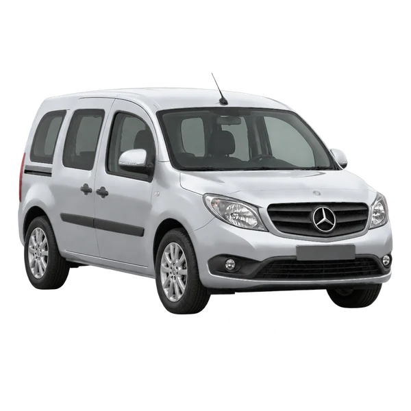 silver 2016 Mercedes-Benz Citan front three-quarter (facing left) view