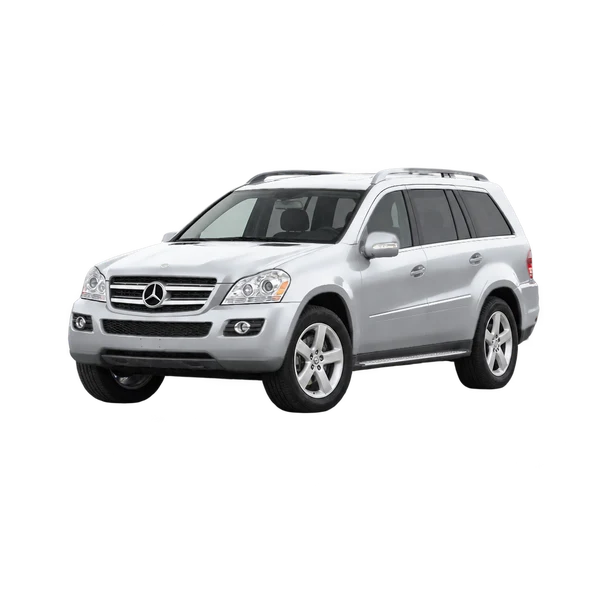 silver 2011 Mercedes-Benz GL front three-quarter (facing left) view