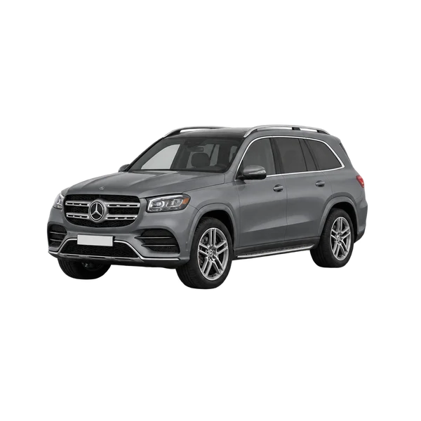 gray 2022 Mercedes-Benz GL-Class front three-quarter (facing left) view