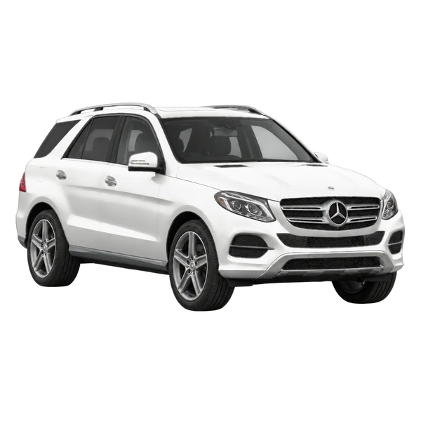 white 2019 Mercedes-Benz GLE front three-quarter (facing left) view