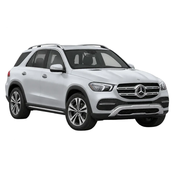 2026 MERCEDES-BENZ GLE — Front three-quarter (facing left), silver