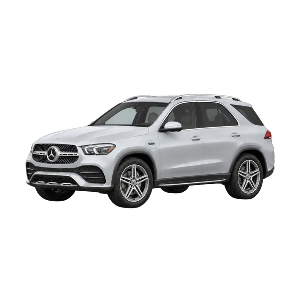 silver 2022 Mercedes-Benz GLE 350 E 4Matic front three-quarter (facing left) view