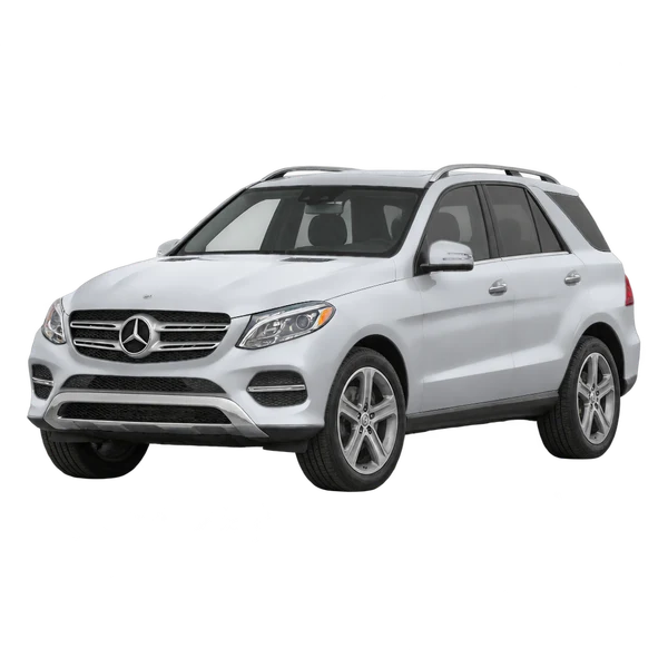 silver 2018 Mercedes-Benz GLE 400 4Matic front three-quarter (facing left) view