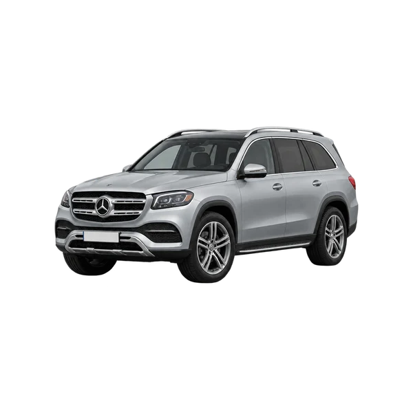 silver 2022 Mercedes-Benz GLS front three-quarter view