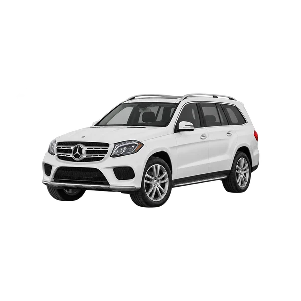 white 2016 Mercedes-Benz GLS-Class front three-quarter (facing left) view