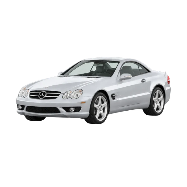 silver 2007 Mercedes-Benz SL-Class front three-quarter (facing left) view
