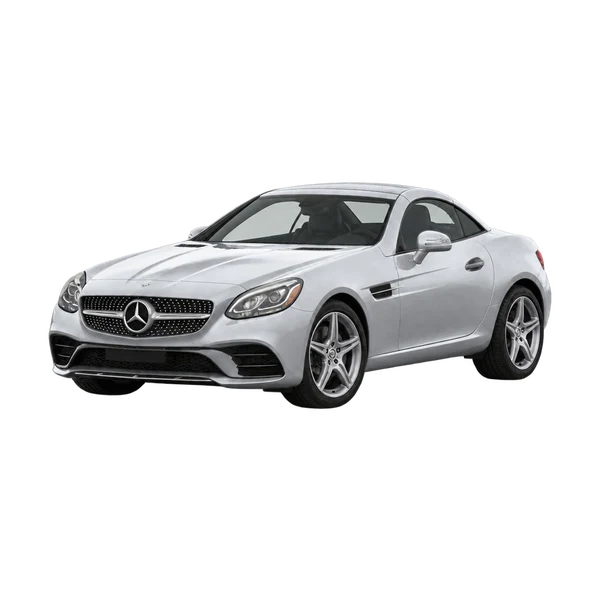 silver 2019 Mercedes-Benz SLC front three-quarter (facing left) view
