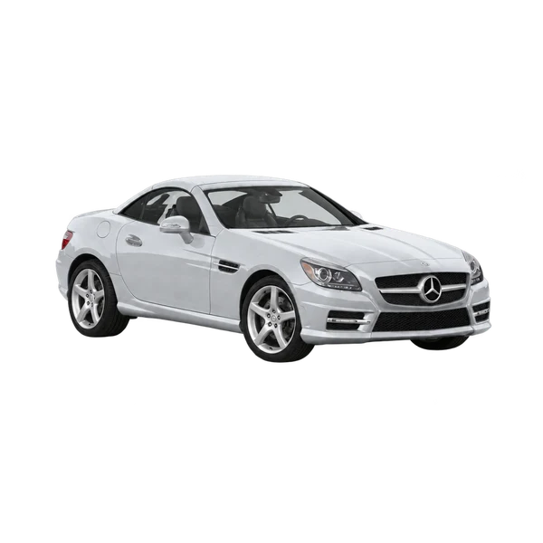 silver 2016 Mercedes-Benz SLK front three-quarter (facing left) view