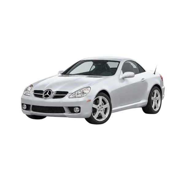 silver 2007 Mercedes-Benz SLK-Class front three-quarter (facing left) view