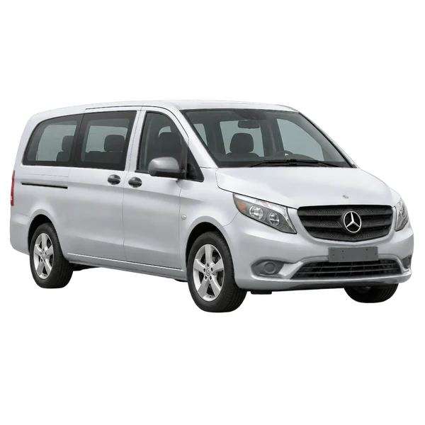silver 2013 Mercedes-Benz Vito front three-quarter (facing left) view