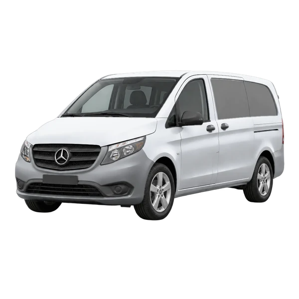 silver 2019 Mercedes-Benz Vito front three-quarter (facing left) view
