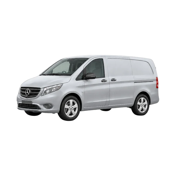 silver 2016 Mercedes-Benz Vito 114 CDI front three-quarter (facing left) view