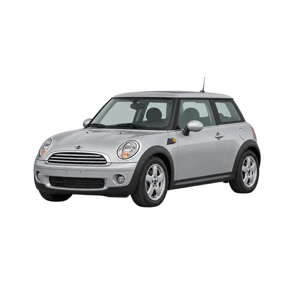 silver 2012 MINI Cooper front three-quarter (facing left) view