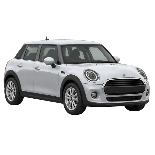 silver 2020 MINI One front three-quarter (facing left) view