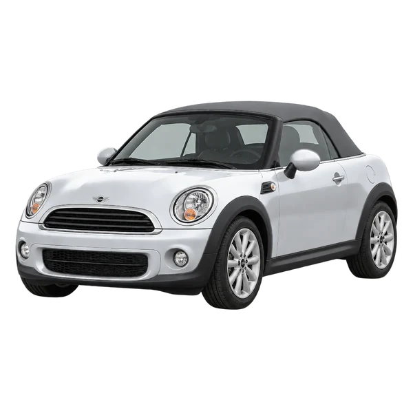 silver 2014 MINI Roadster front three-quarter (facing left) view