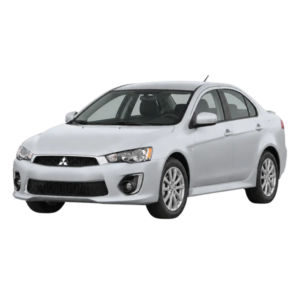 silver 2016 Mitsubishi Lancer front three-quarter (facing left) view