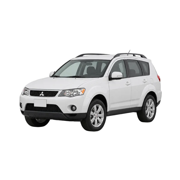 white 2012 Mitsubishi Outlander front three-quarter (facing left) view