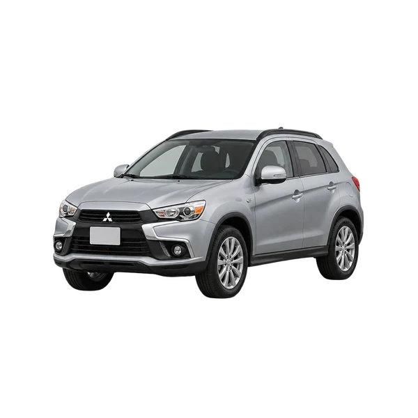 silver 2020 Mitsubishi RVR front three-quarter (facing left) view