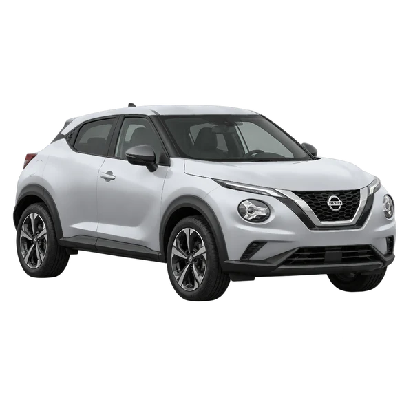 silver 2020 Nissan Juke front three-quarter (facing left) view