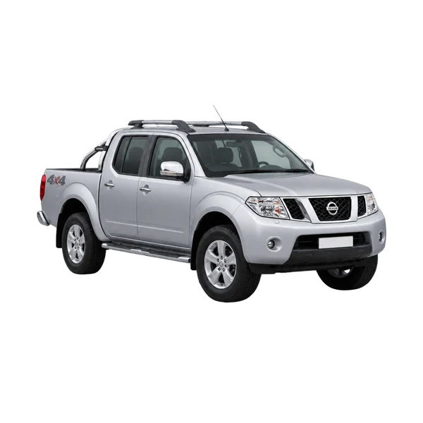 silver 2015 Nissan Navara front three-quarter (facing left) view
