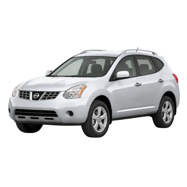 silver 2010 Nissan Rogue front three-quarter (facing left) view