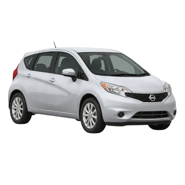 silver 2015 Nissan Versa Note front three-quarter (facing left) view