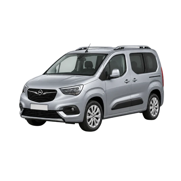 silver 2023 Opel Combo Life front three-quarter (facing left) view