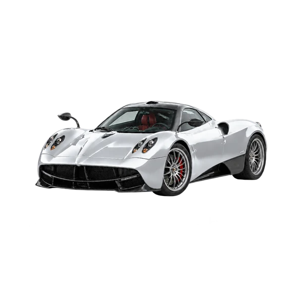 2027 PAGANI Huayra — Front three-quarter (facing left), silver