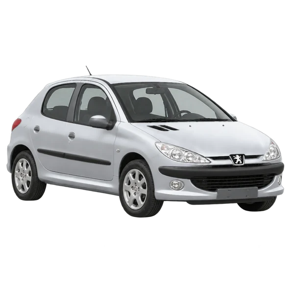 silver 2010 Peugeot 206 front three-quarter (facing left) view