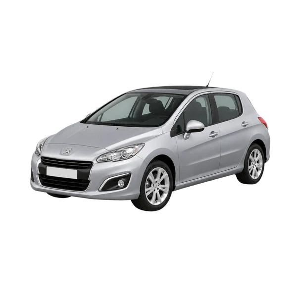 silver 2013 Peugeot 308 Allure front three-quarter (facing left) view