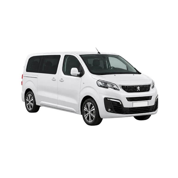 white 2019 Peugeot Traveller front three-quarter (facing left) view