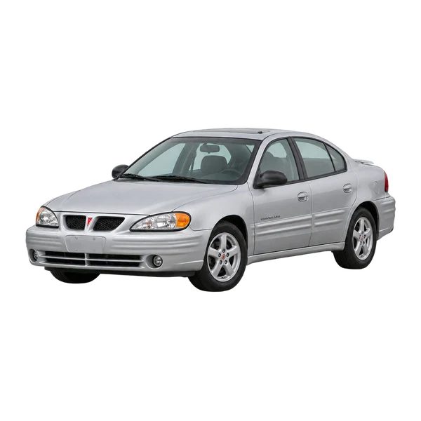 2005 PONTIAC Grand AM — Front three-quarter (facing left), silver