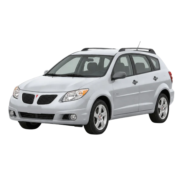 silver 2005 Pontiac Vibe front three-quarter (facing left) view