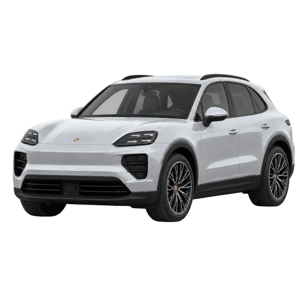 silver 2026 Porsche Cayenne Electric front three-quarter (facing left) view
