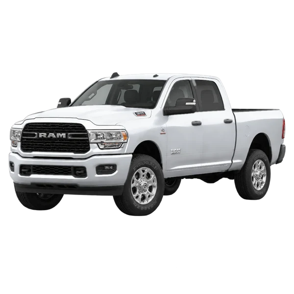 silver 2022 Ram 2500 front three-quarter (facing left) view