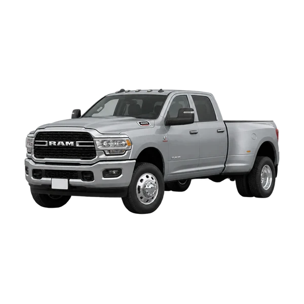 silver 2021 Ram 4500 front three-quarter (facing left) view