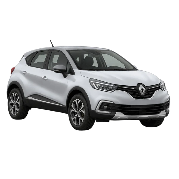 silver 2020 Renault Captur front three-quarter (facing left) view