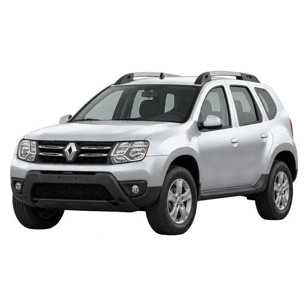 silver 2017 Renault Duster front three-quarter (facing left) view