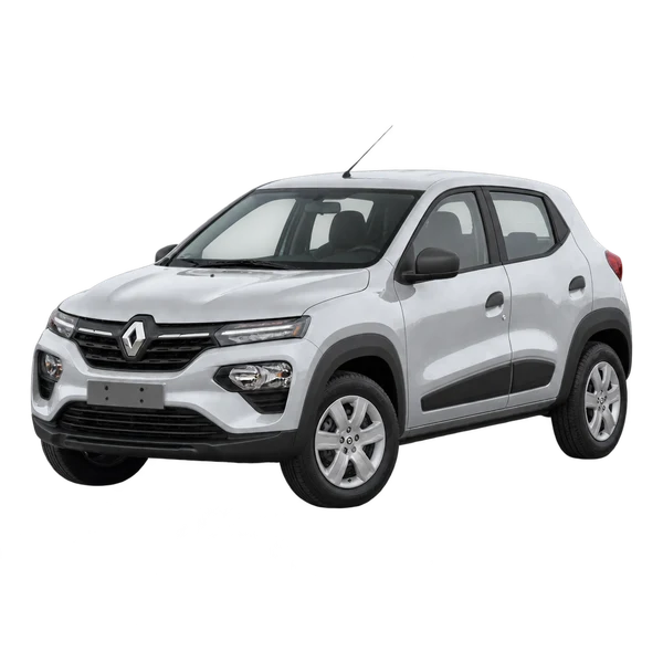 silver 2022 Renault Kwid front three-quarter (facing left) view
