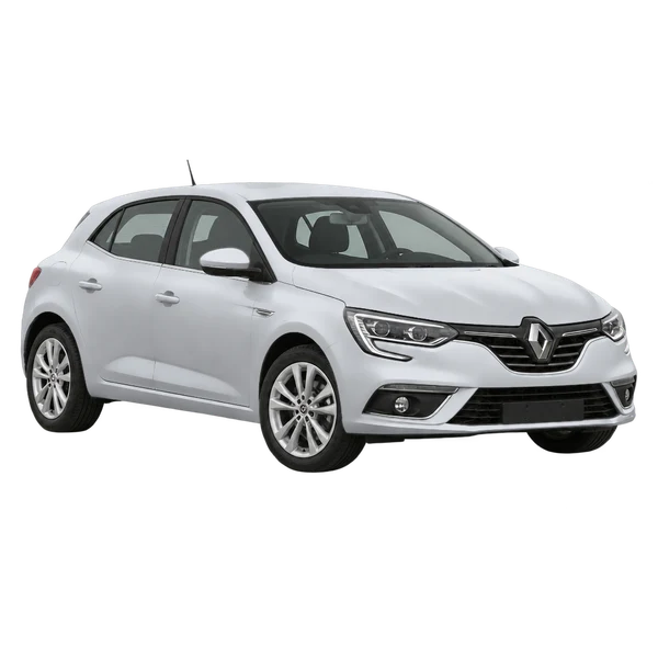 silver 2019 Renault Megane front three-quarter (facing left) view