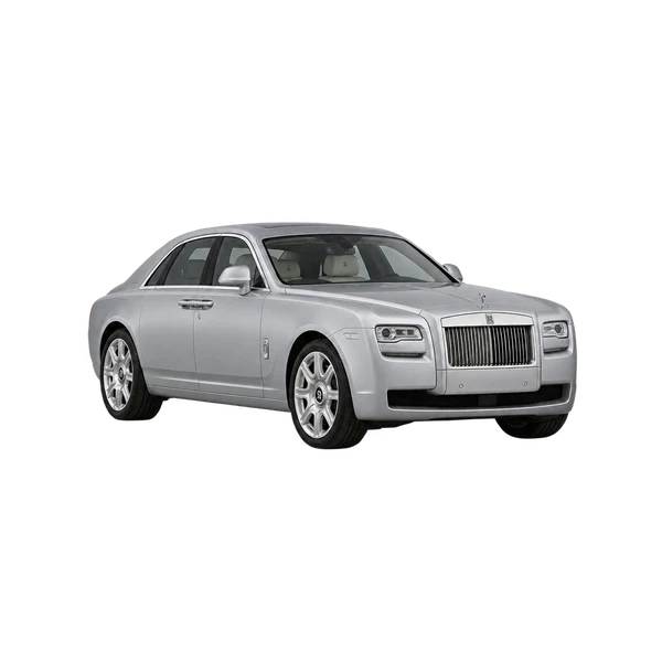 silver 2012 Rolls-Royce Ghost front three-quarter (facing left) view