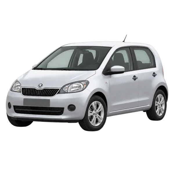 silver 2013 Skoda Citigo front three-quarter (facing left) view